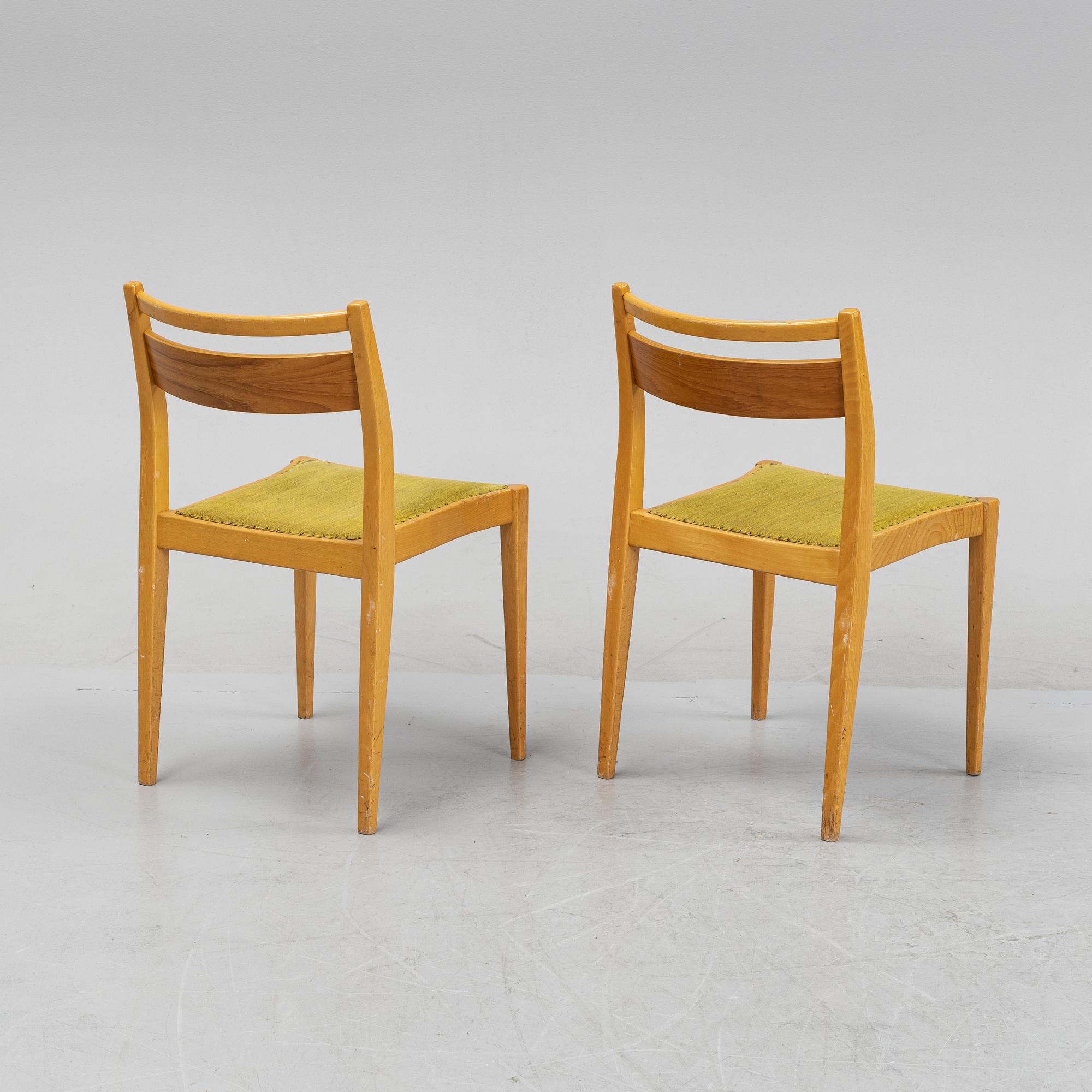 Axel Larsson, stolar, 10 st, Gemla, Diö, 1950-tal.