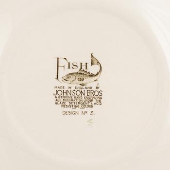 A 32-piece 'Fish' ceramic service, Johnson Bros, England.