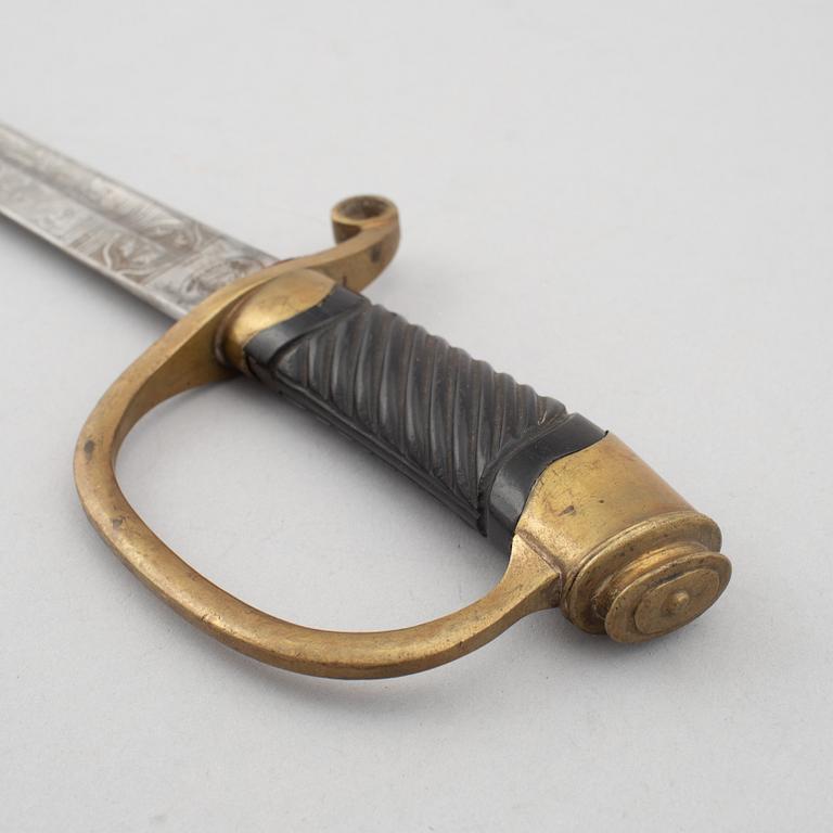 Saber Russian, m/1881 for officer, with scabbard.