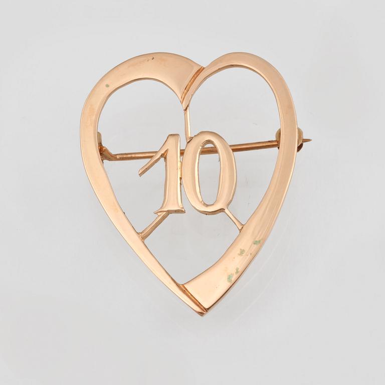 BROSCH, 18K guld, Ossners, Göteborg, 1966. Vikt 5 gram.