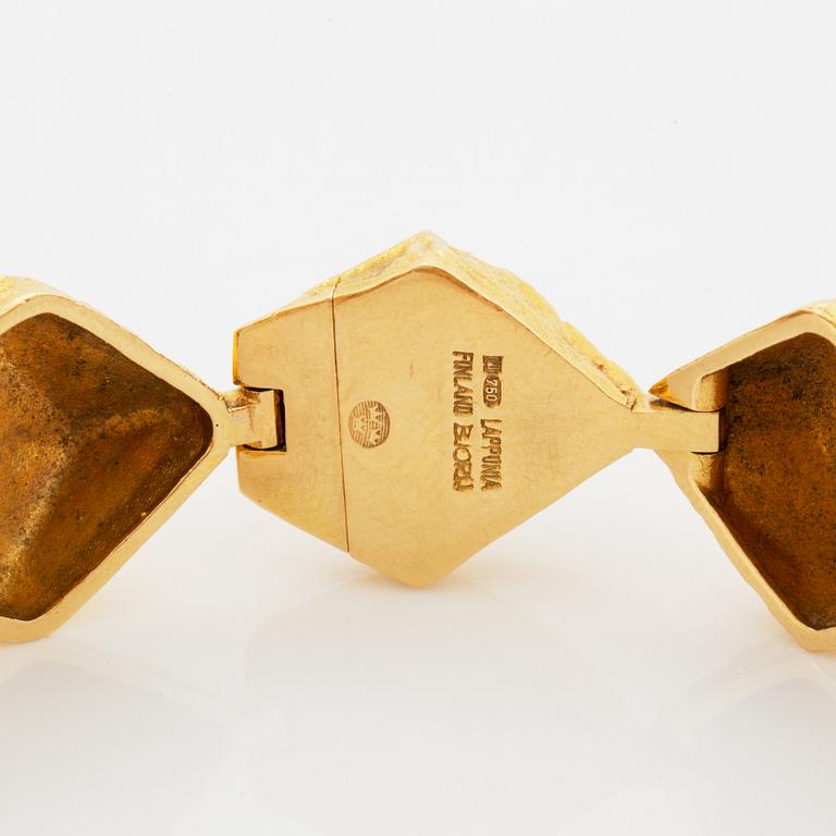 Björn Weckström, armband, "Lapplands stenar", 18K guld.