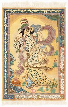 A Tabriz rug, ca 145 x 100 cm.