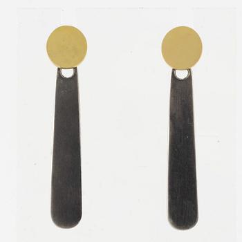 Hedwig Westermark a pair of earrings sterling silver and 18K gold.