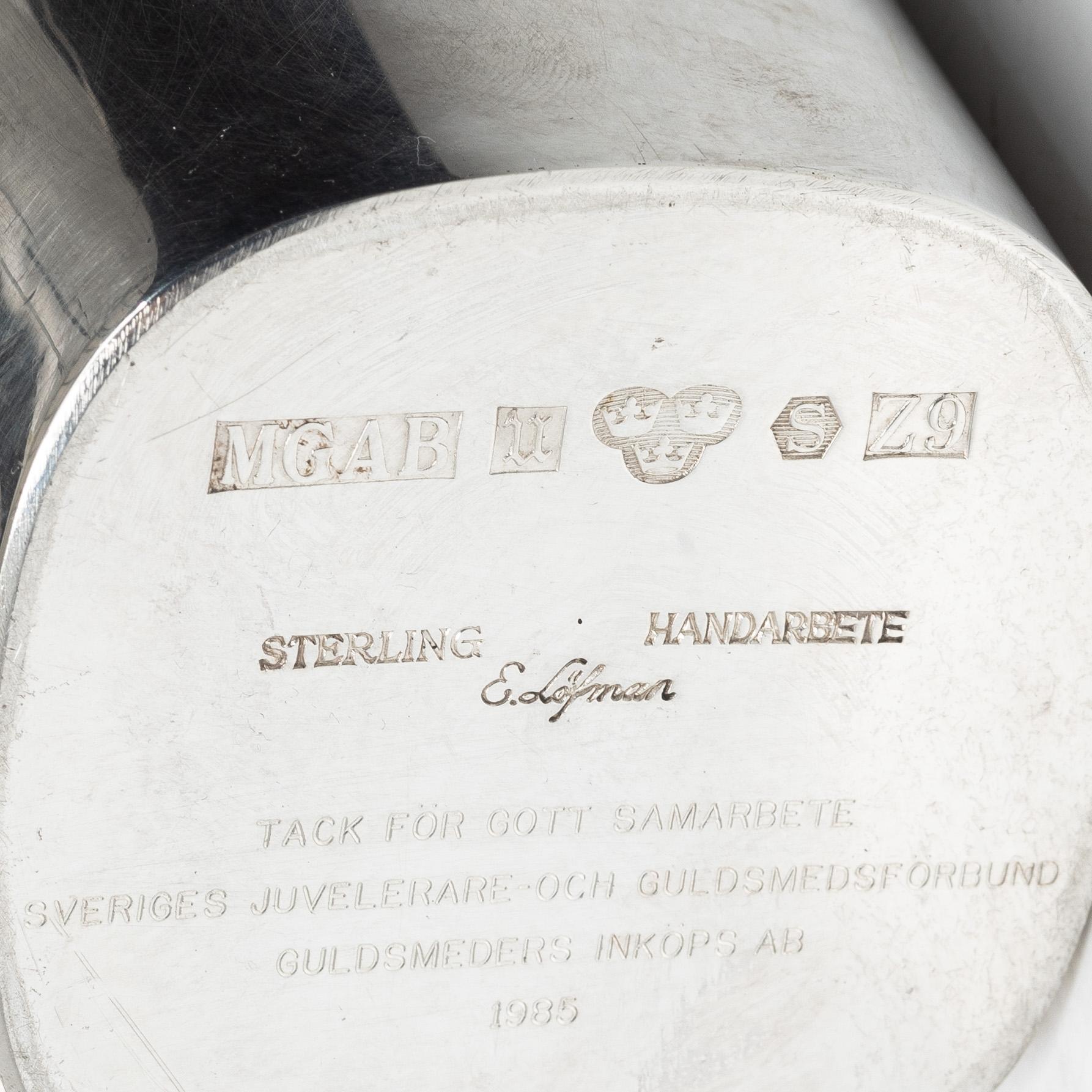 Eric Löfman, A silver beaker, KG Markström, Uppsala 1974.
