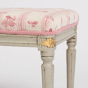 A pair of Gustavian stools, late 18th Century.