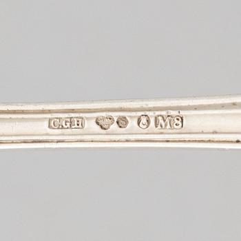 Bestickuppsättning, 122 delar, silver, modell "Olga",  CG Hallberg, Stockholm, 1935-38.