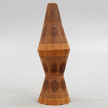 Floor lamp, pine, 1970s-80s.