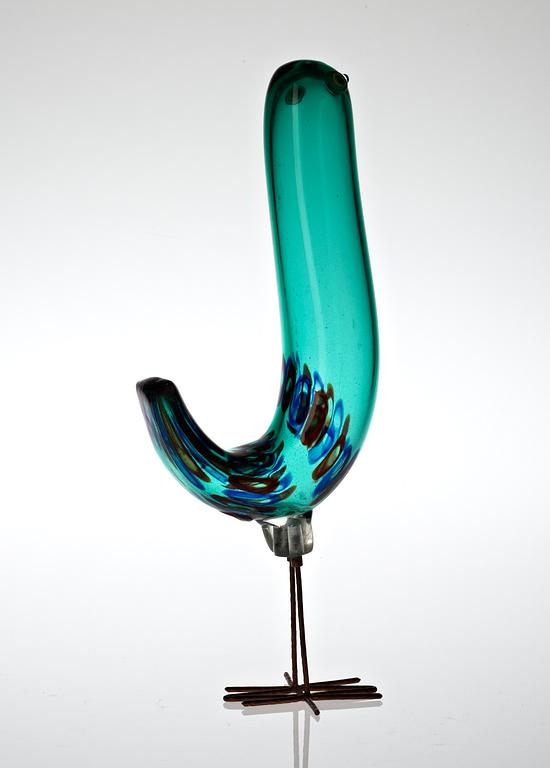 An Alessandro Pianon 'Pulcino' glass bird, Vistosi, Italy 1960's.