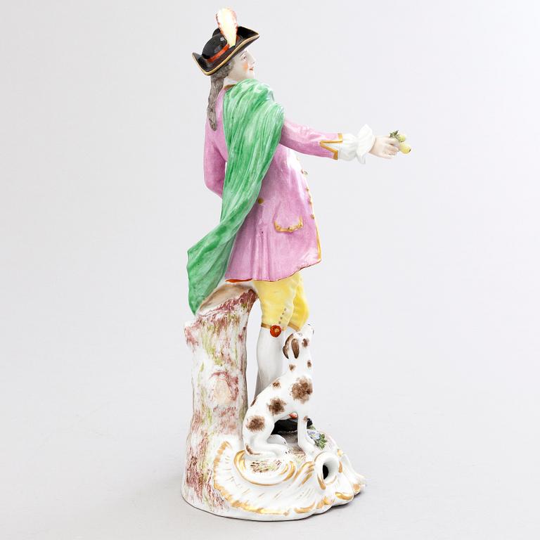 A porcelain figurine by Meissen, Germany.