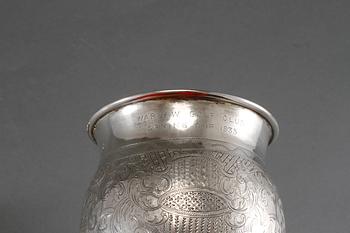 BÄGARE, silver, Moskva, 1849, vikt 322 g.