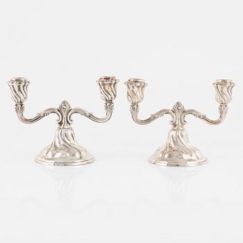 Ljusstakar, ett par, Gebrüder Deyhle, Schwäbisch Gmünd, Tyskland, 1900-talets första hälft.