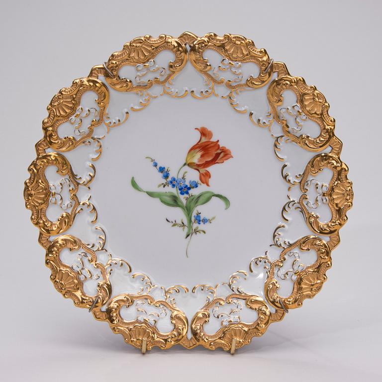 TALLRIK, porslin, Meissen, 1900-talets första hälft.