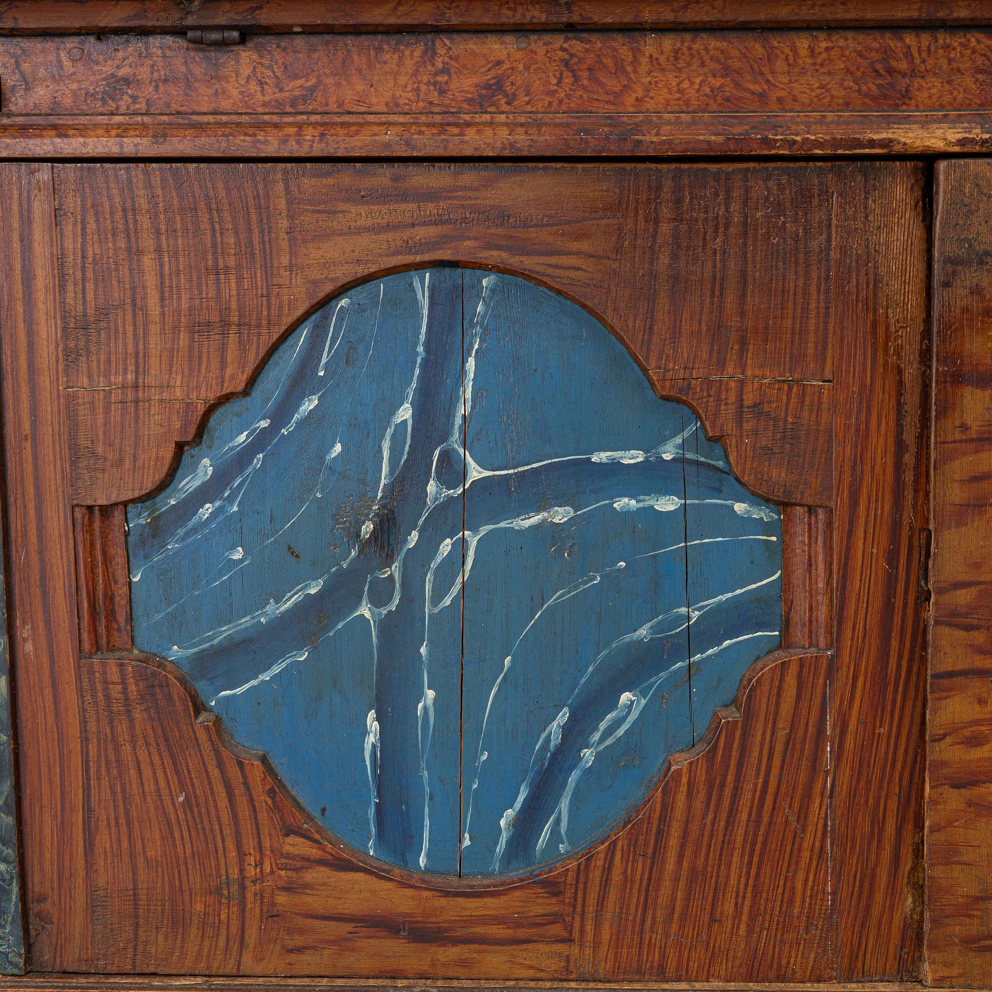 A writing cabinet, Värmland, dated 1862.