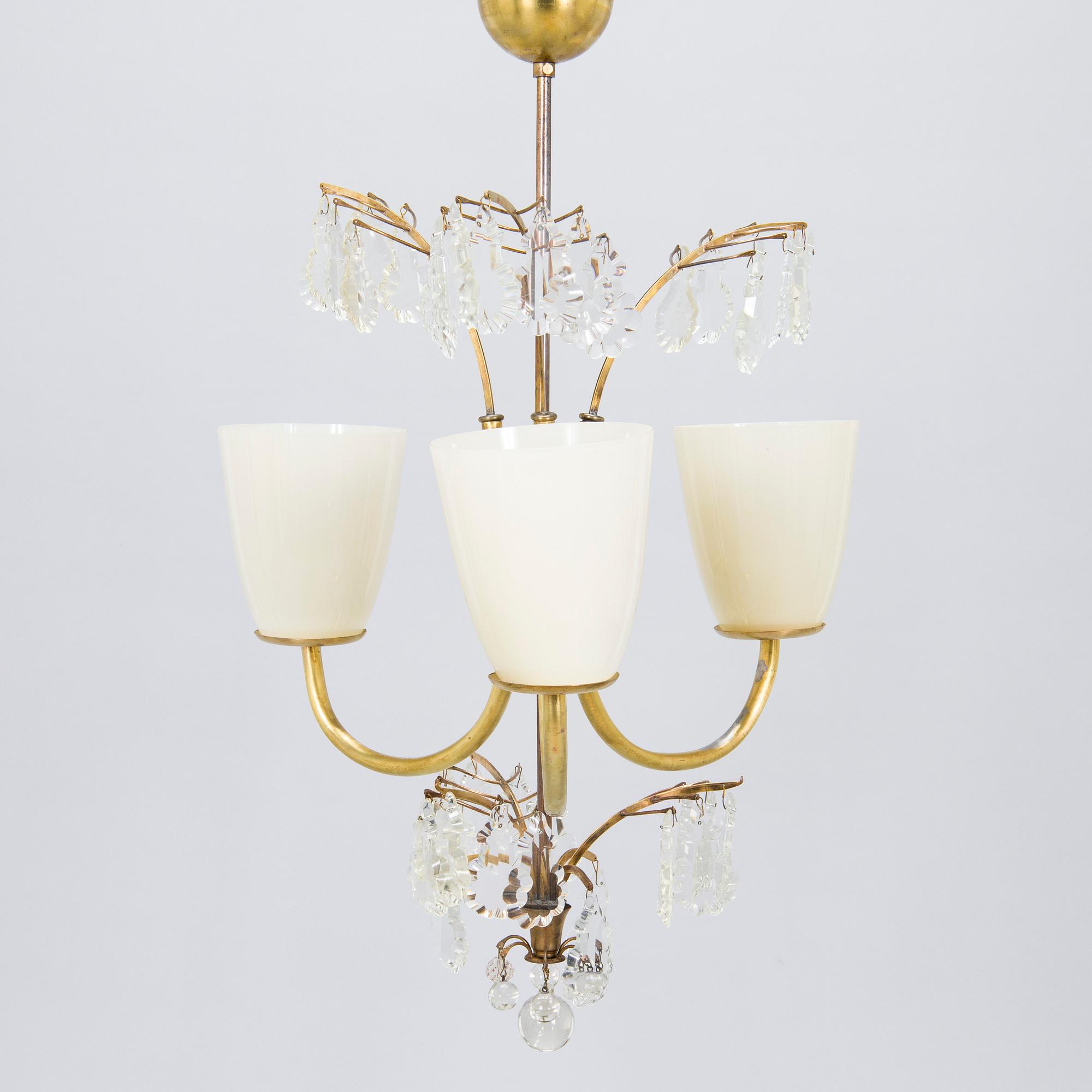 Lisa Johansson-Pape, taklampa, modell 68,  Stockmann Orno 1940-tal.