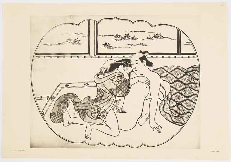 Mapp av Francois Poncetton, Les Erotiques Japonais, Paris, Editions du Siecle, 121 Bouleard Saint-Michel. MCMXXV.