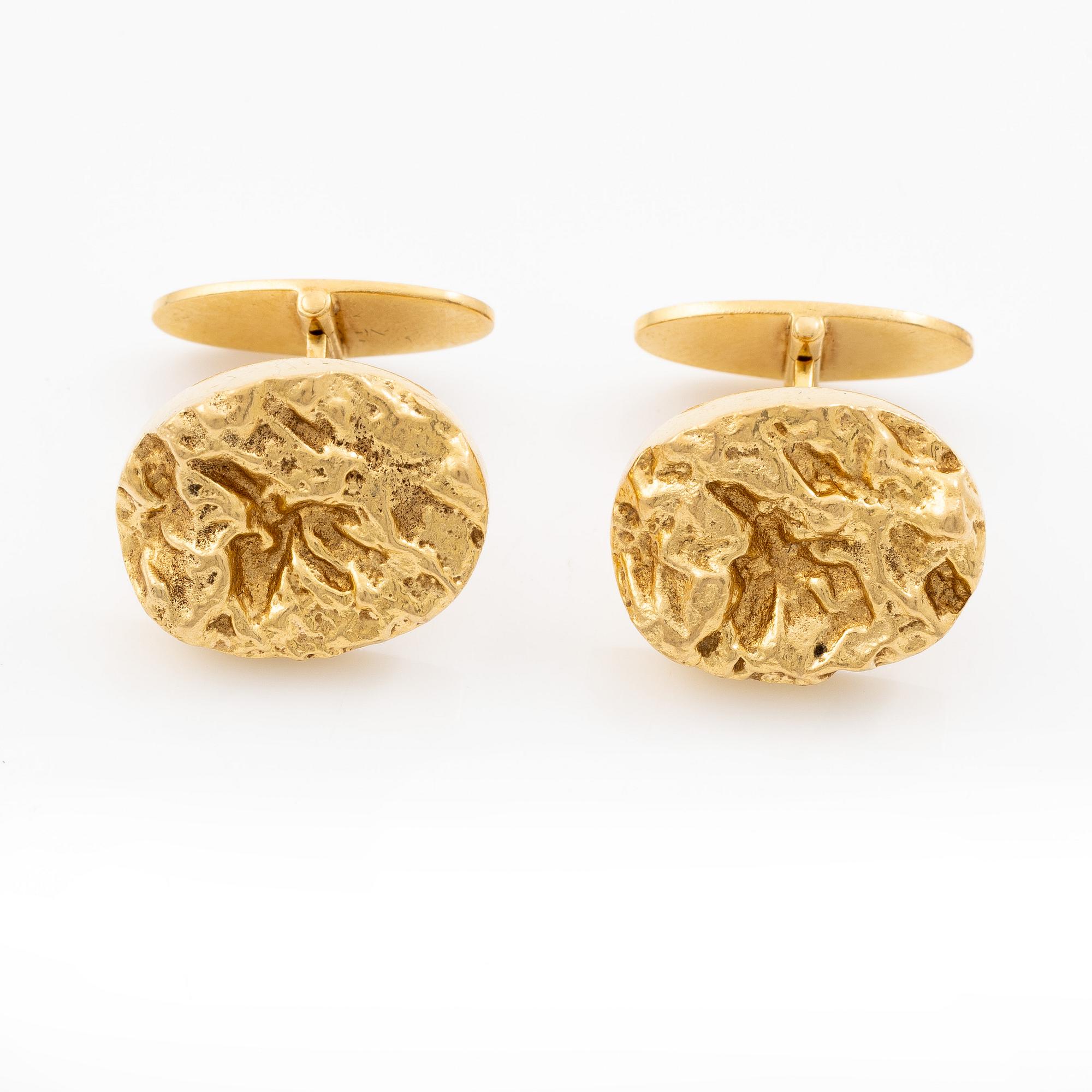 CF Carlman, cufflinks, a pair, 18K gold.