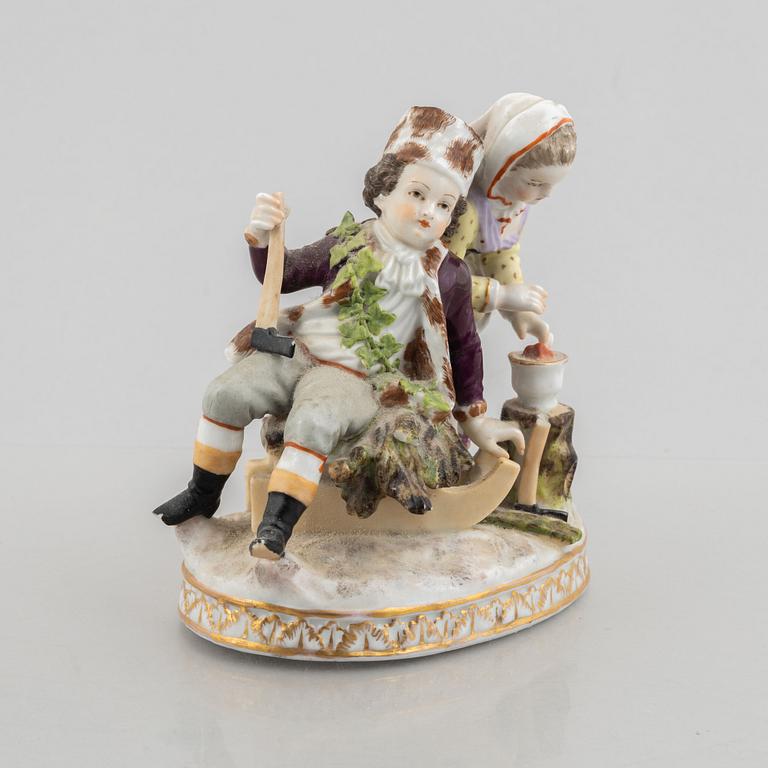 A porcelain figurine, Europa, second half of the 19th century.