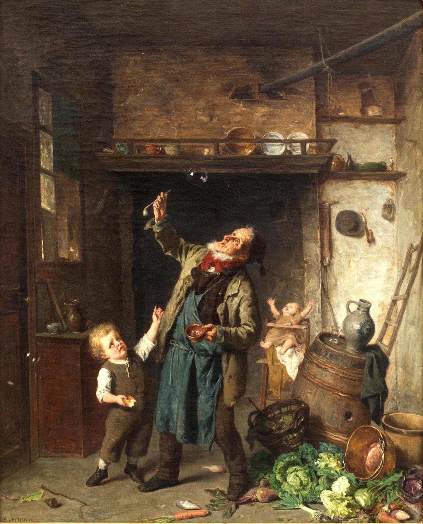 AUGUST JERNBERG, signed painting.
