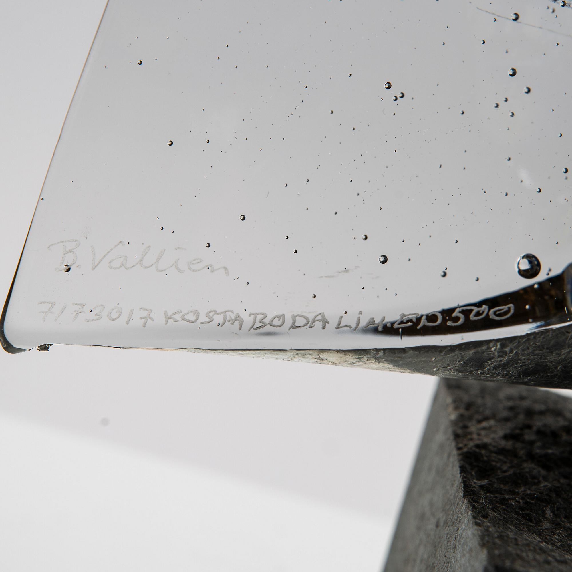 Bertil Vallien, sculpture, glass, "Janus" Limited Edition, Kosta Boda.