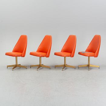 A dining table with four chairs, Walter of Wabash, table dated 1960.