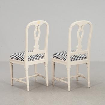 STOLAR, ett par, gustaviansk stil, "Hallunda", IKEAs 1700-talsserie. Sent 1900-tal.