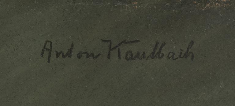 Anton Kaulbach, pastel, signed.