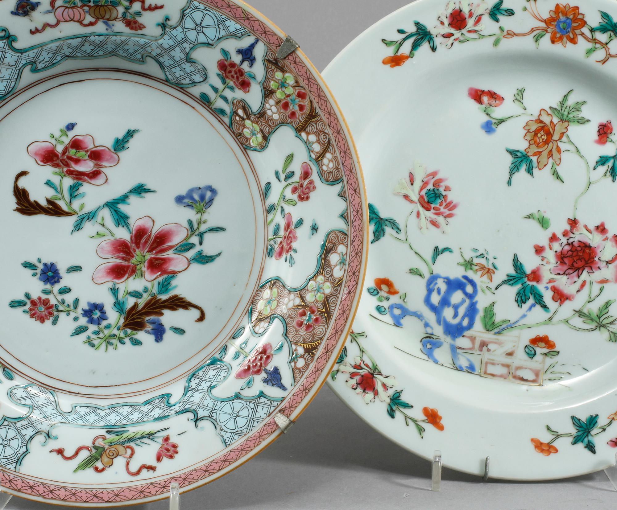 TALLRIKAR, 4 st, porslin, Kina, 1700-tal.