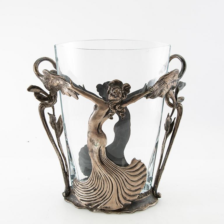 Vase Jugend early 20th century silver probably Austria/Hungary.