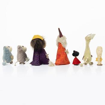 Atelier Fauni, figuriner, 7 st, Mumin, Finland.