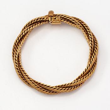 Armband, 14K guld. Finska importstämplar 1972.