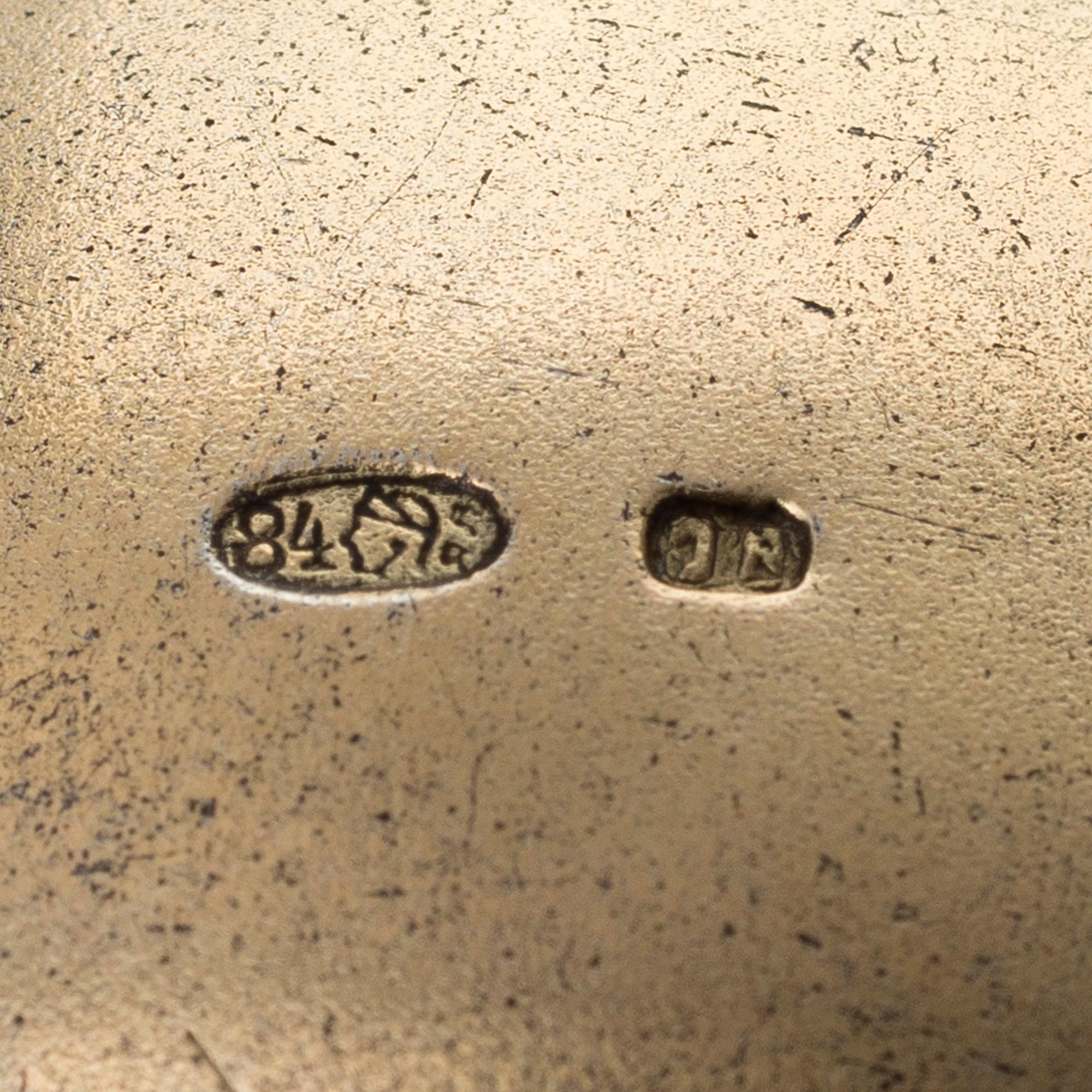 ÄGG/IKON, silver, Ryssland, St:Petersburg ca 1900, otydlig mästarstämpel, totalvikt 136 g.