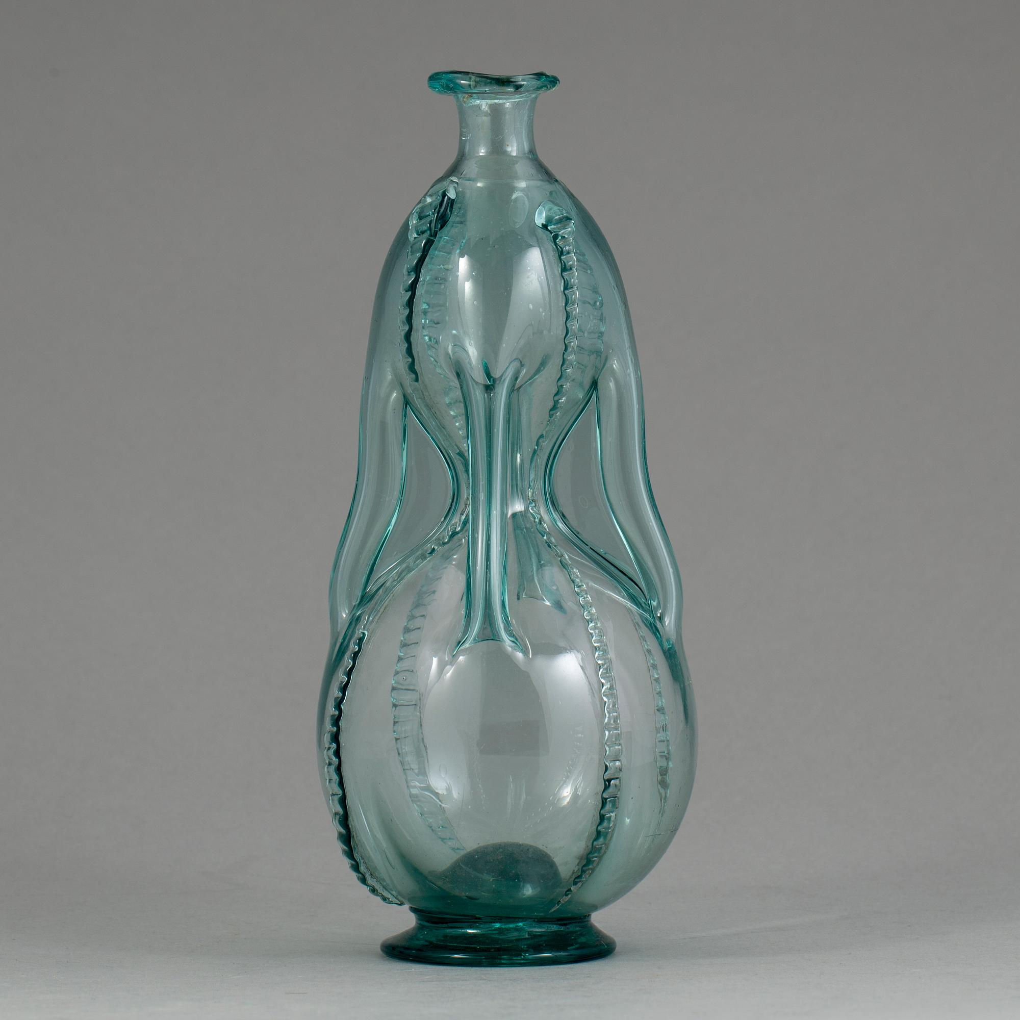 KLUCKAFLASKA, glas, 1800-tal.