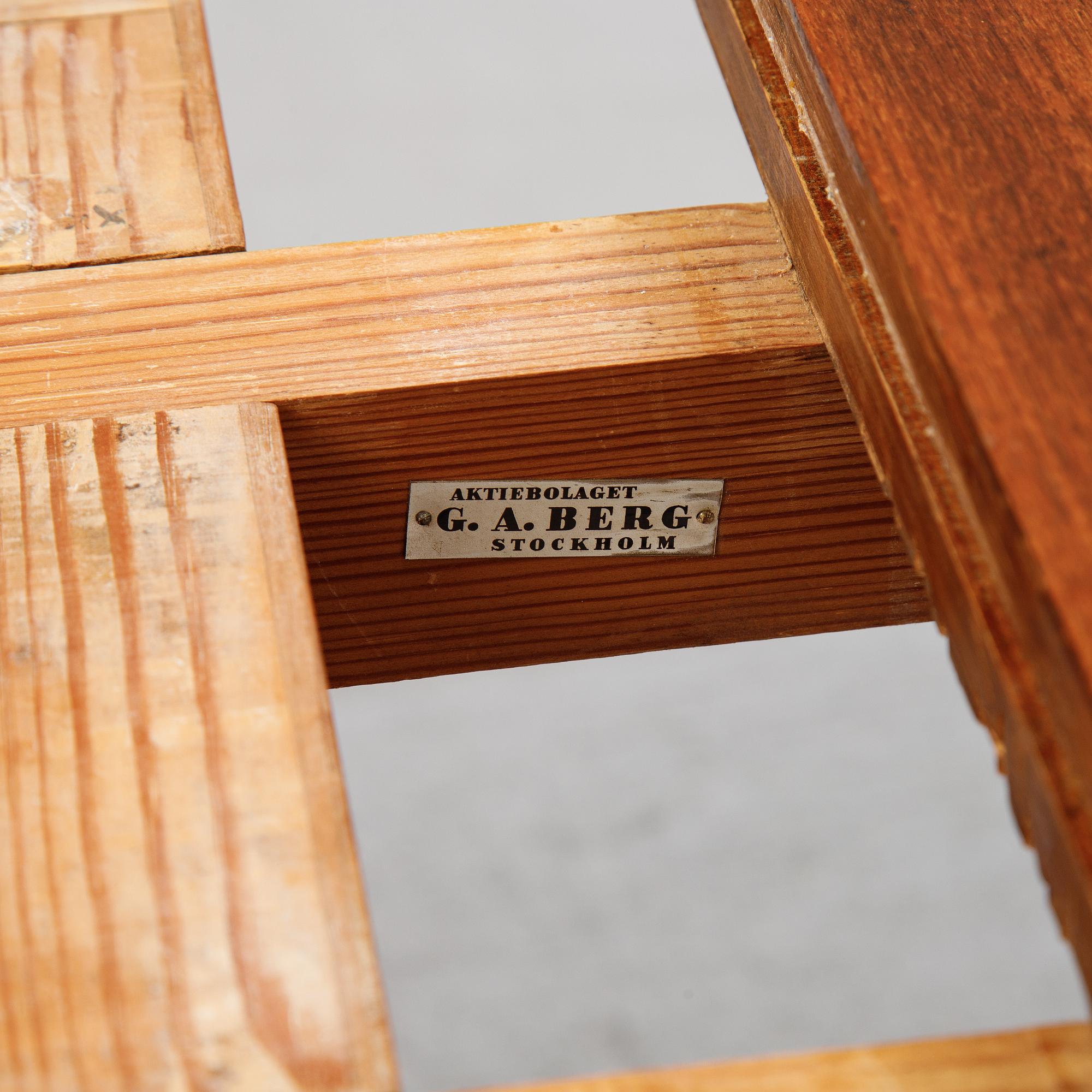 GA Berg, a teak dining table, 1940's/50's.