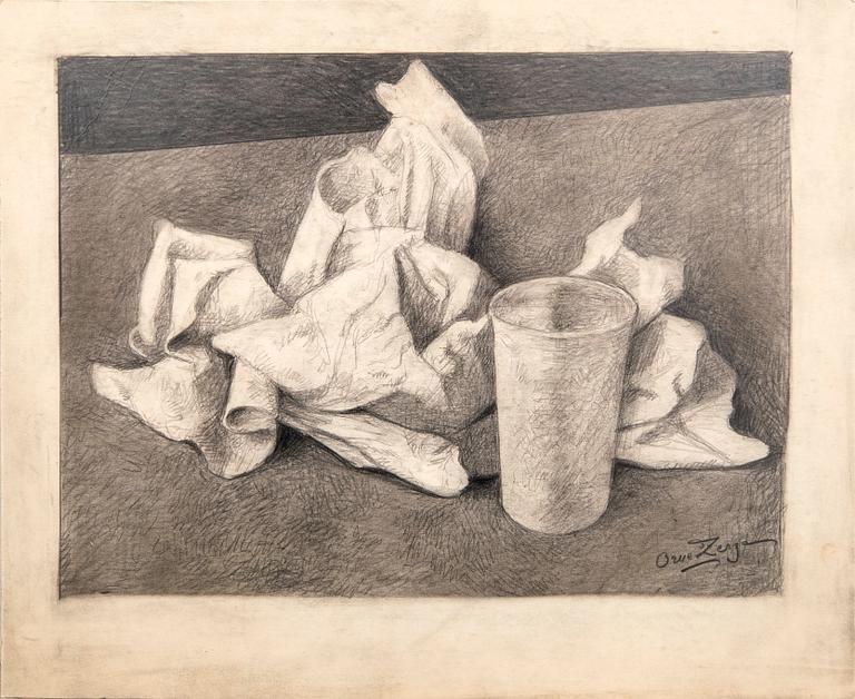 Owe Zerge, signed drawing.