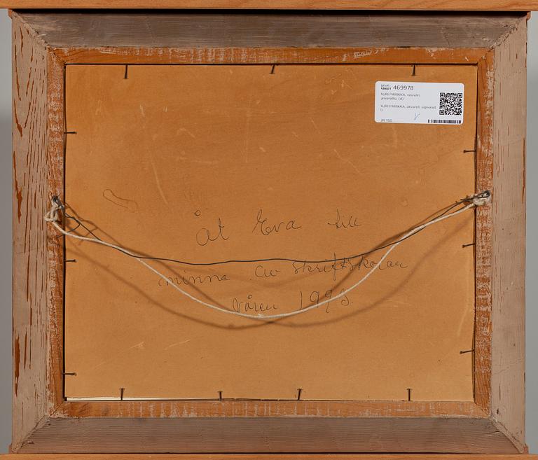 LAURI PARIKKA, akvarell, signerad.