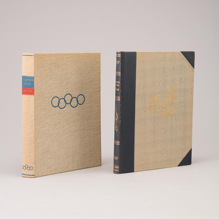 two books "Olympiska spelen 1896-1948" and "Olympiaboken 1956".