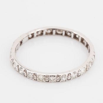 White gold brilliant-cut diamond eternity ring.