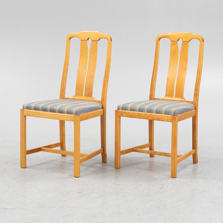 Carl Malmsten, six "Ambassadör" chairs, Sweden.