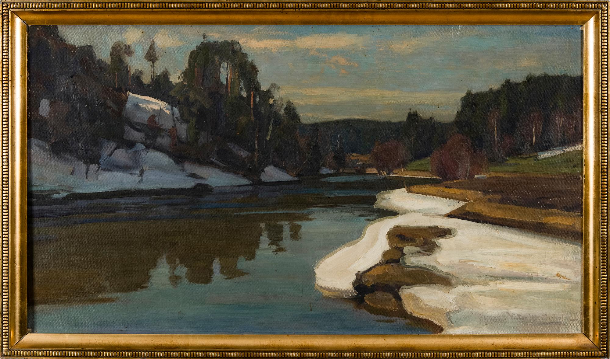 VICTOR WESTERHOLM, SPRING BY THE RIVER.