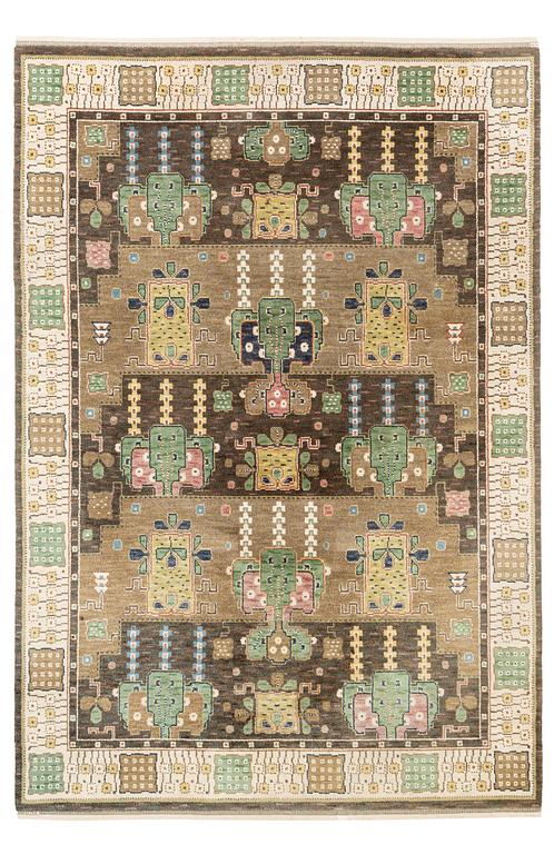 Märta Måås-Fjetterström, a carpet, "Örtagården", knotted pile, ca 324 x 224 cm, signed AB MMF.