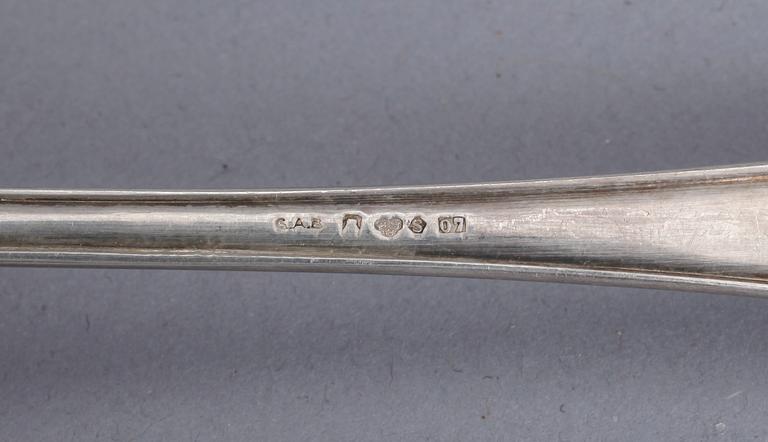 PARTI SILVER, 5 delar, bl.a Carl Fredrik Widmark, Köping, 1889. Total vikt ca 276 gram.