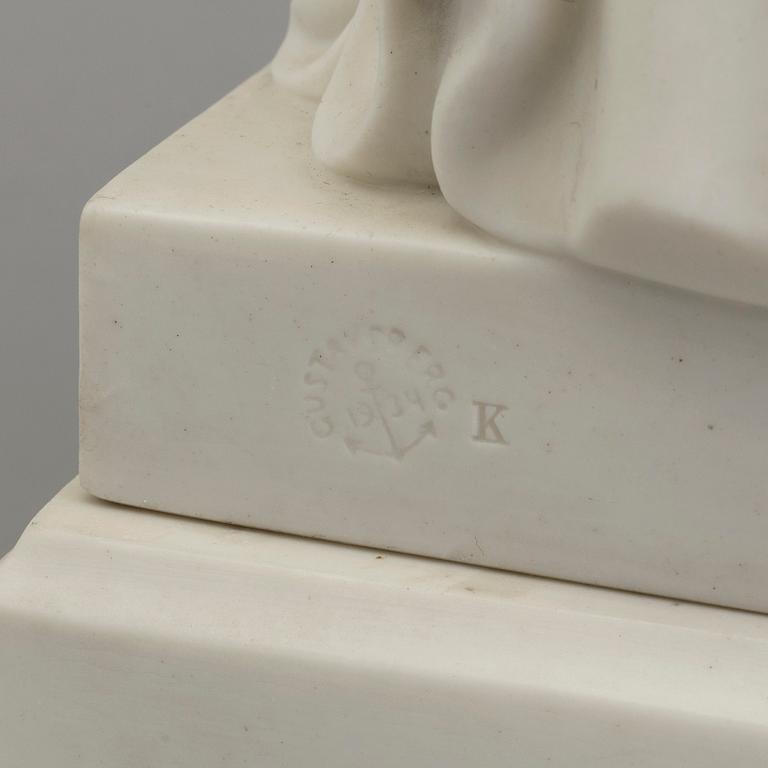 BERTEL THORVALDSEN, after. A porcelain sculpture of Christ from Gustavsberg, 1934.