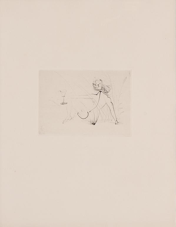 SALVADOR DALÍ, etching and drypoint, 1968.