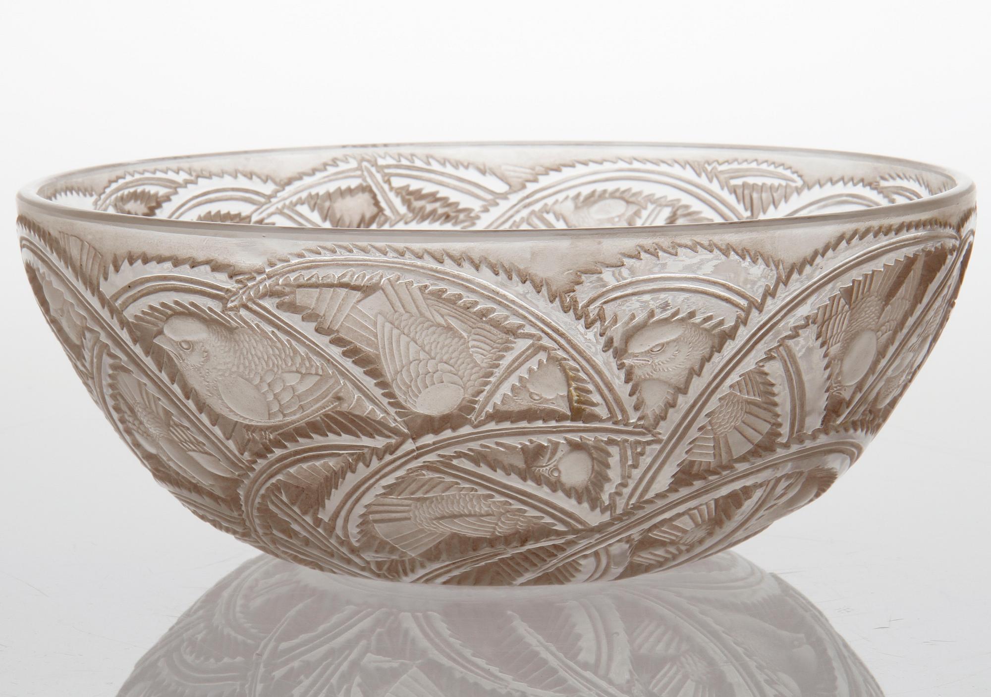 SKÅL, glas, Lalique, 1900-talets andra hälft.
