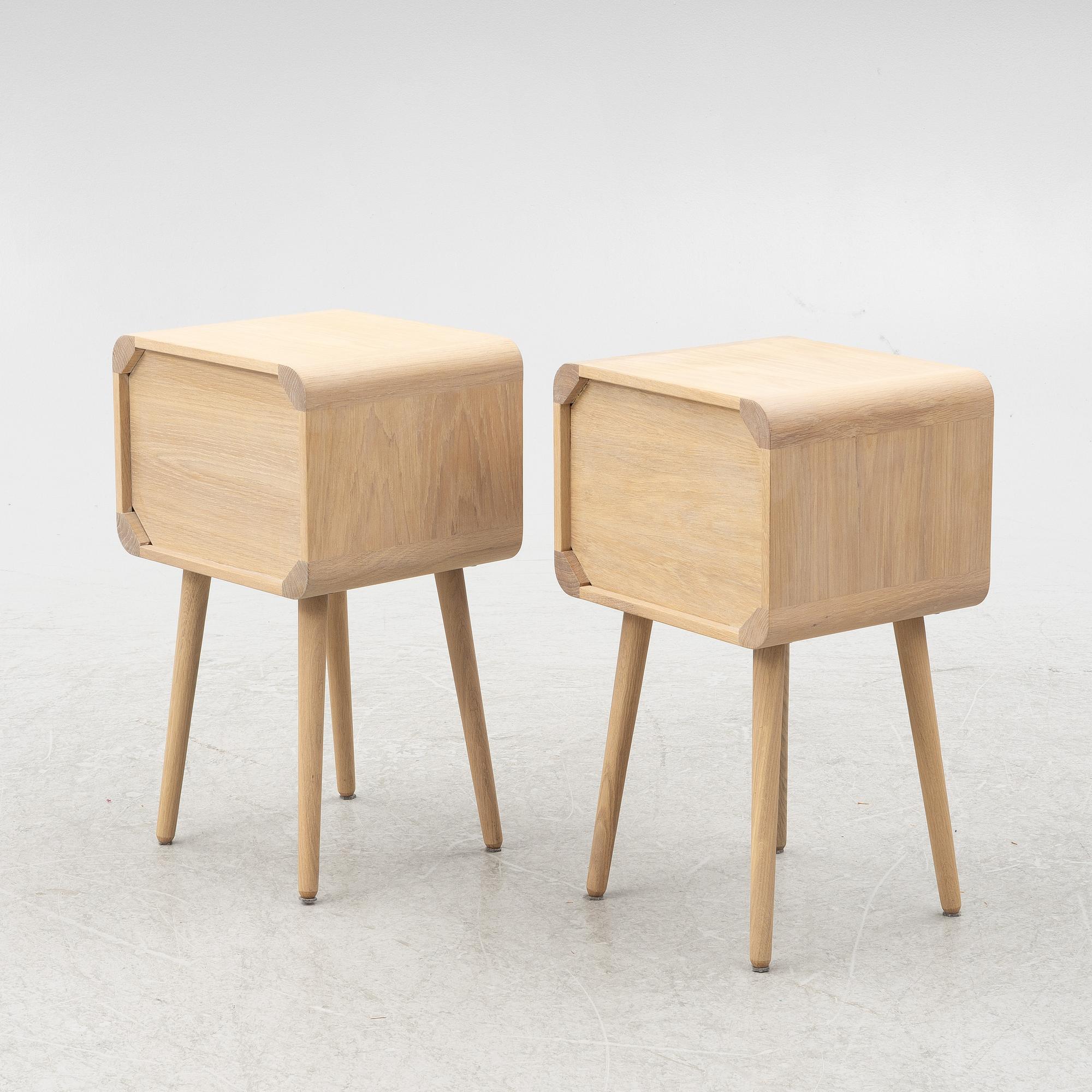 A pair of bedside tables, 'The Box One' Via Copenhagen.