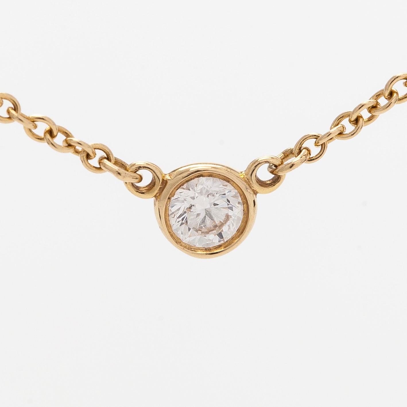 Tiffany & Co, kaulakoru, "Diamonds by the yard", briljanttihiottu timantti, 18K kultaa.