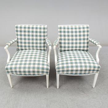 JOSEF FRANK, a pair of 969 armchairs for firma Svenskt Tenn.