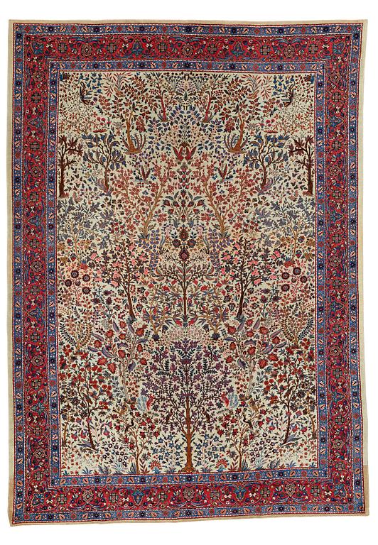 A CARPET, a semi-antique Tabriz probably, ca 393 x 284 cm.