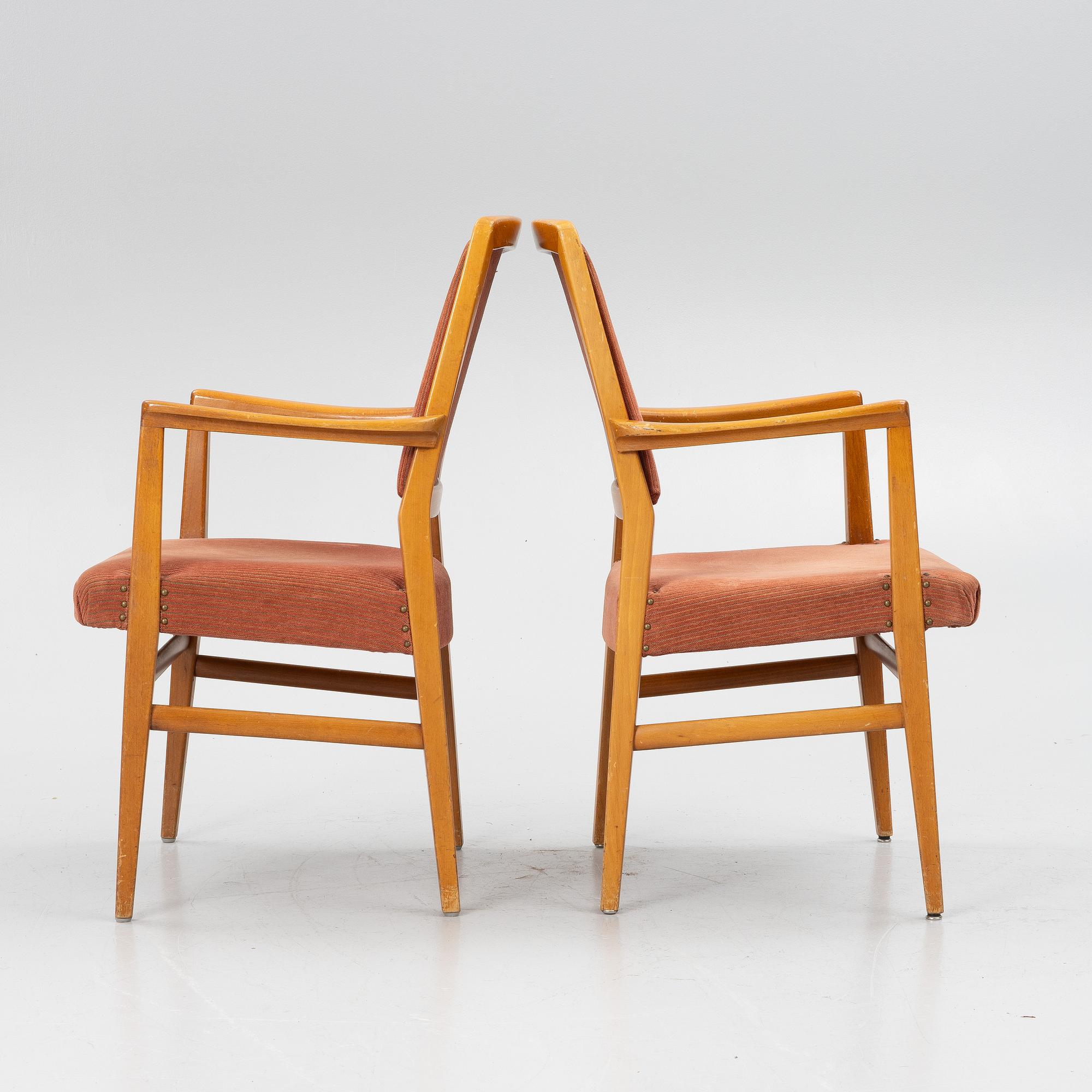 David Rosén, a pair of model 562-317 armchairs, Nordiska Kompaniet, 1959.
