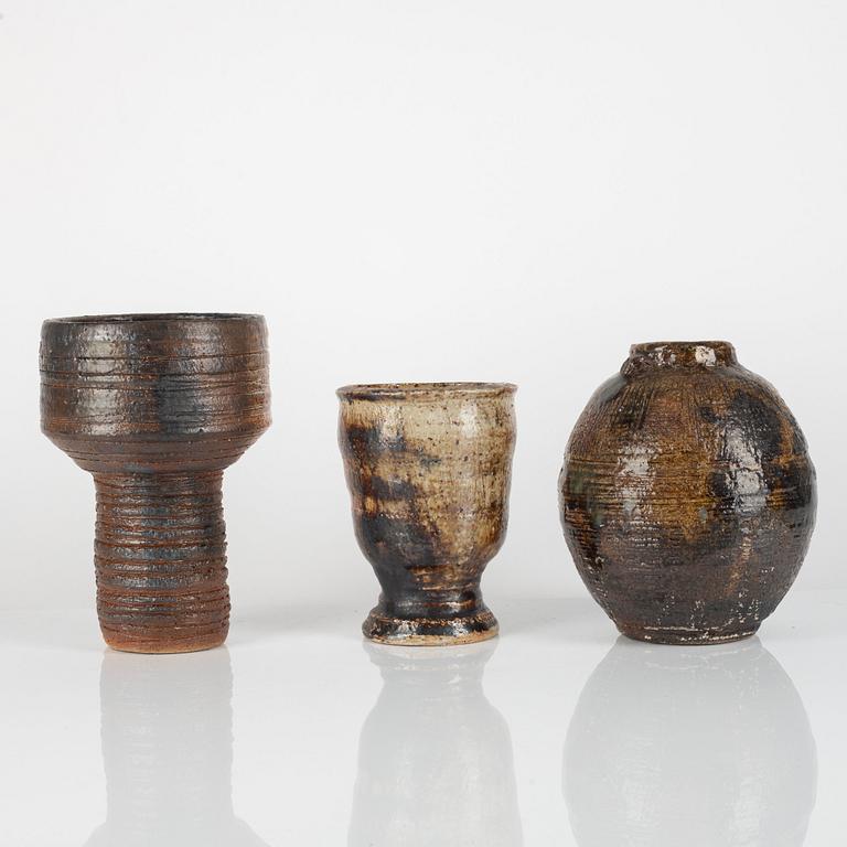 Denise Wren, a set of three vases, United Kingdom.